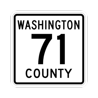 Washington County 71 MN (Minnesota) (Road Sign) STICKER Vinyl Kiss-Cut Decal