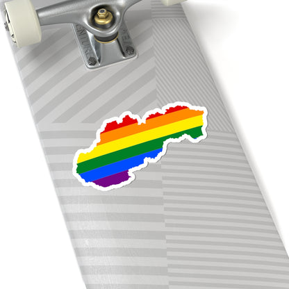 Lgbt Flag Map Of Slovakia (Slovakia) STICKER Vinyl Kiss-Cut Decal