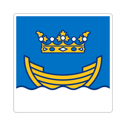 Flag of Helsinki (Finland) STICKER Vinyl Kiss-Cut Decal