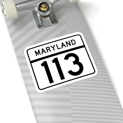 MD Route 113 (Maryland) (Road Sign) STICKER Vinyl Kiss-Cut Decal