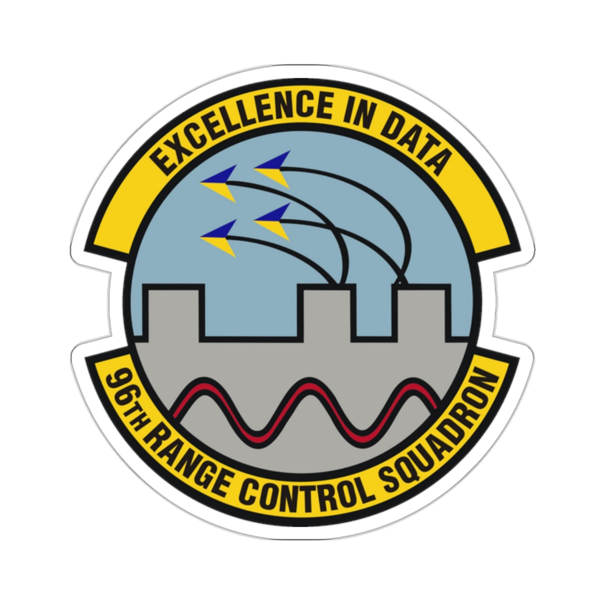 96th Range Control Squadron (U.S. Air Force) STICKER Vinyl Kiss-Cut Decal