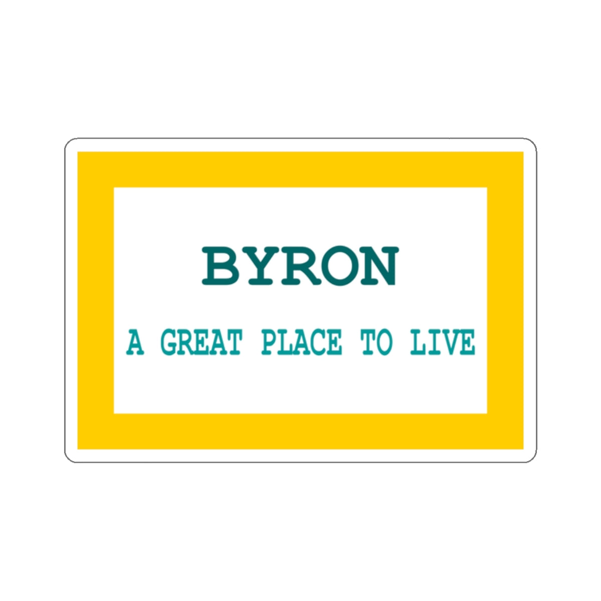 Flag of Byron, Wyoming - STICKER Vinyl Kiss-Cut Decal