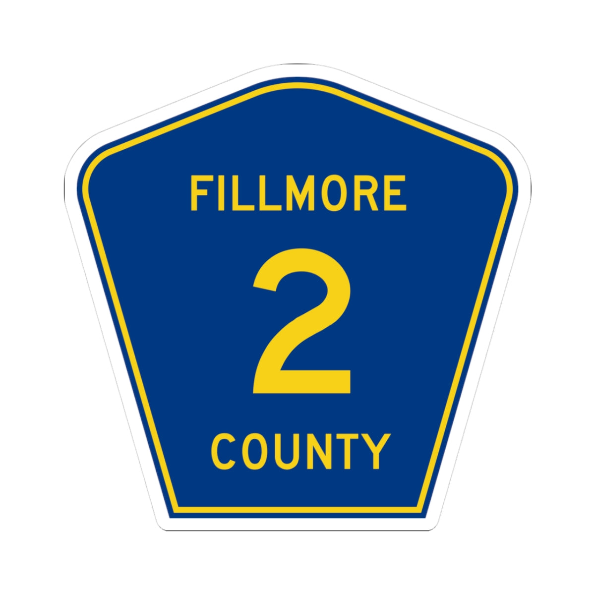 Fillmore County Route 2 (Minnesota) (Road Sign) STICKER Vinyl Kiss-Cut Decal