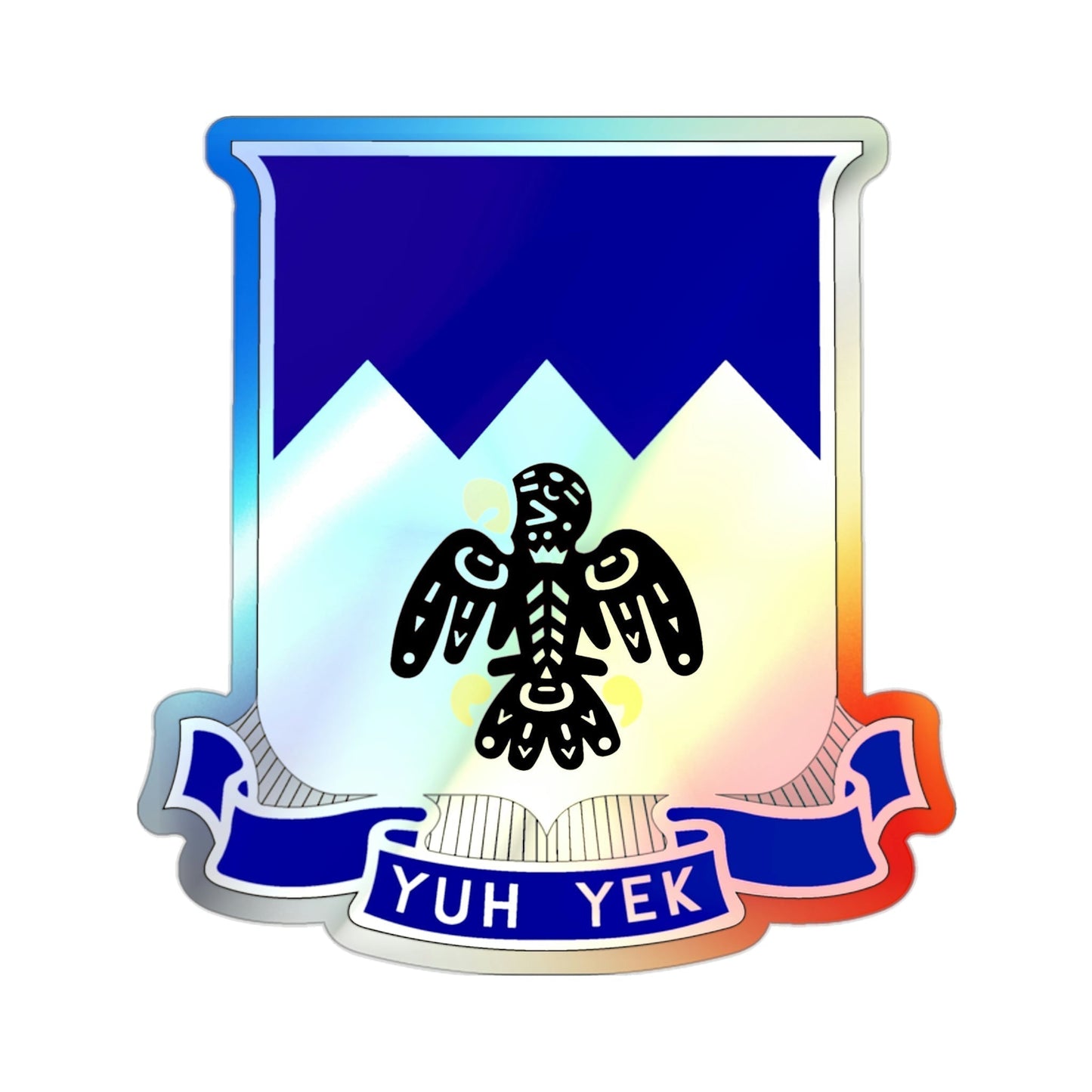 297th Infantry Regiment (U.S. Army) Holographic STICKER Die-Cut Vinyl Decal-2 Inch-The Sticker Space