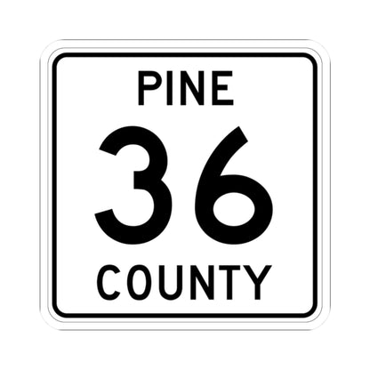Pine County Route 36 MN (Minnesota) (Road Sign) STICKER Vinyl Kiss-Cut Decal