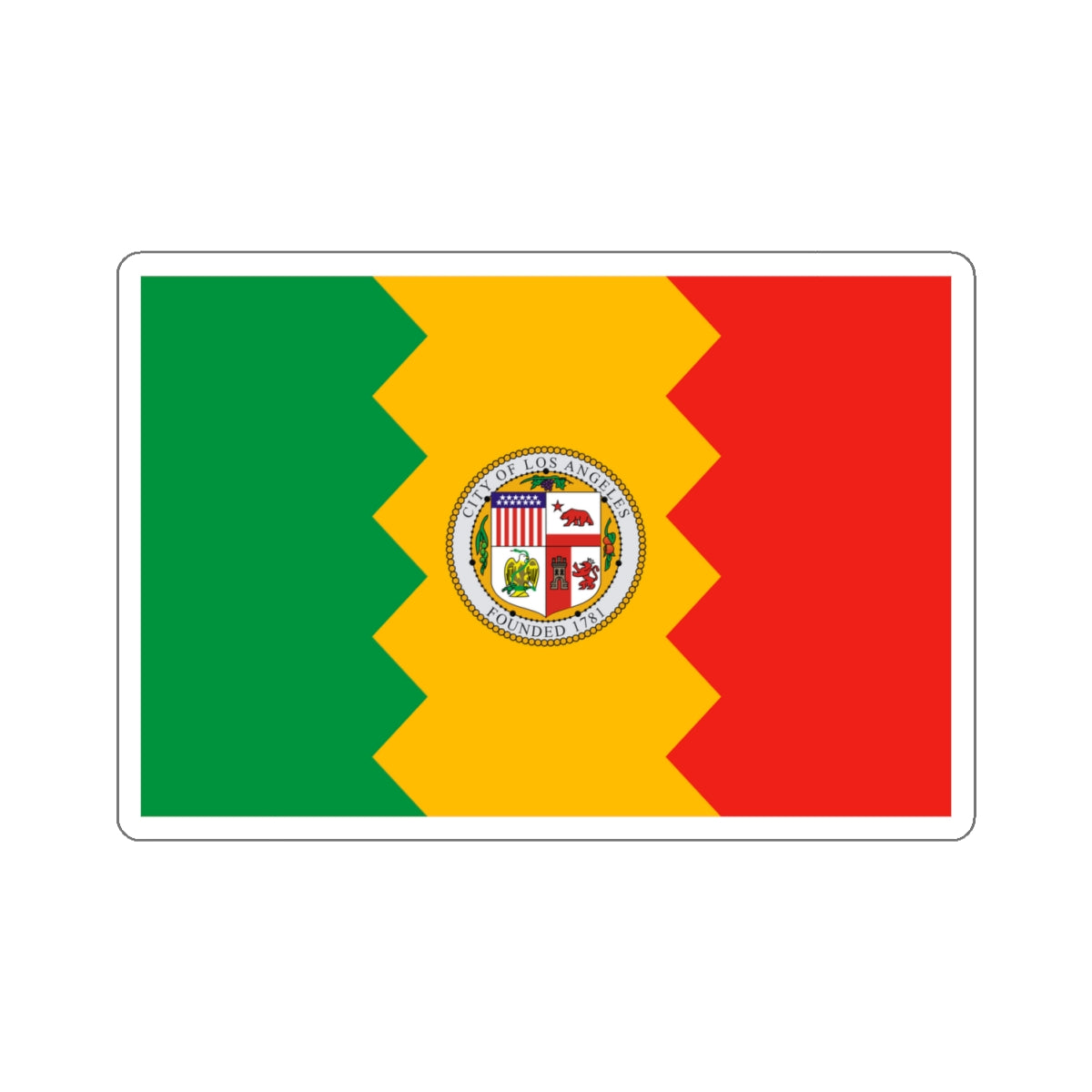 Flag of Los Angeles, California - STICKER Vinyl Kiss-Cut Decal