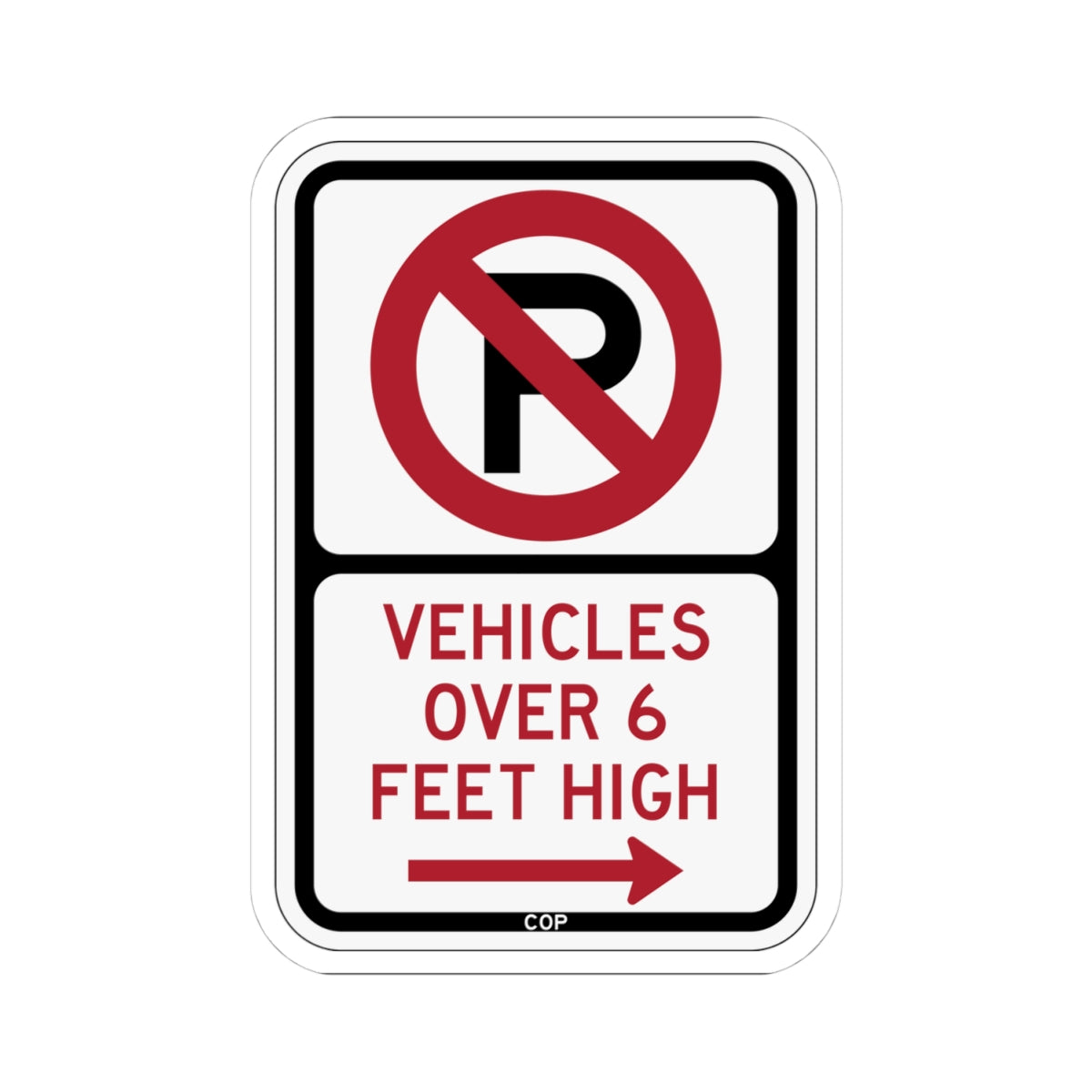 PBOT Road sign P1960R (Oregon) (Road Sign) STICKER Vinyl Kiss-Cut Decal