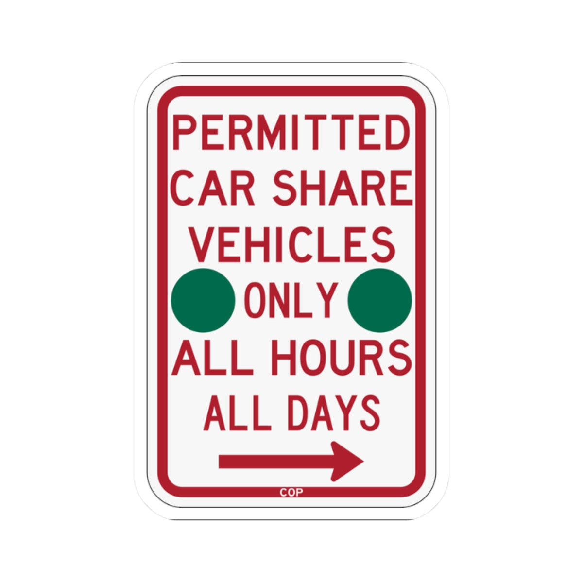 PBOT Road sign P4500R-G (Oregon) (Road Sign) STICKER Vinyl Kiss-Cut Decal