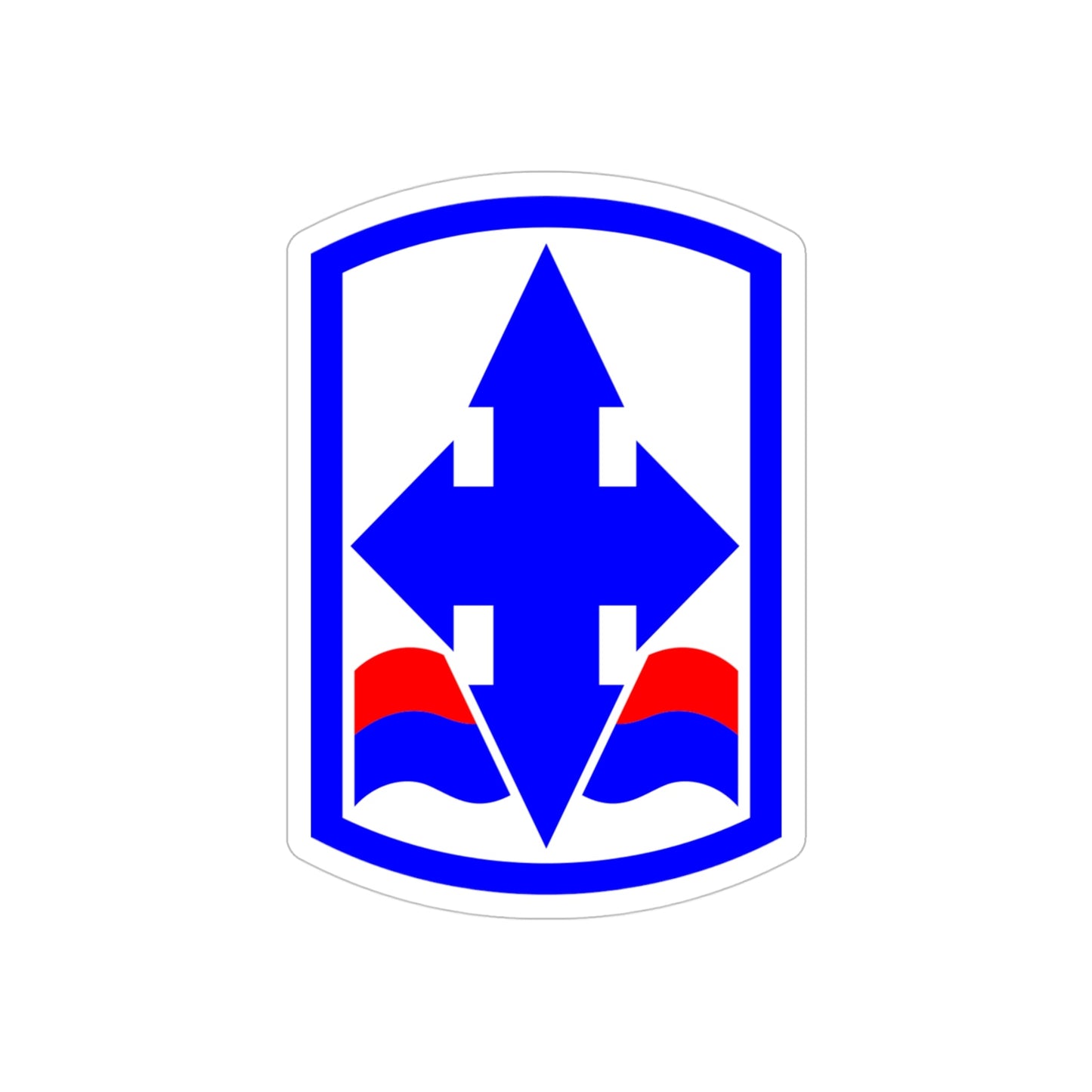 29th Infantry Brigade SSI (U.S. Army) REVERSE PRINT Transparent STICKER-4 Inch-The Sticker Space