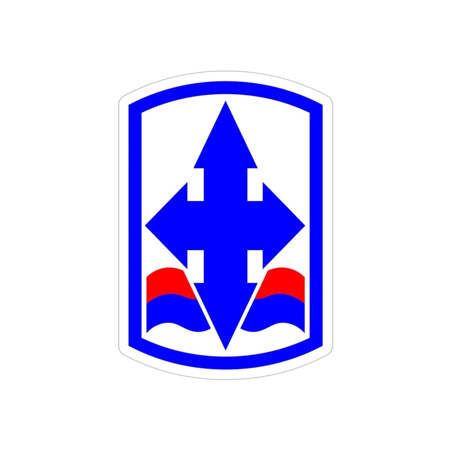 29th Infantry Brigade SSI (U.S. Army) REVERSE PRINT Transparent STICKER-5 Inch-The Sticker Space