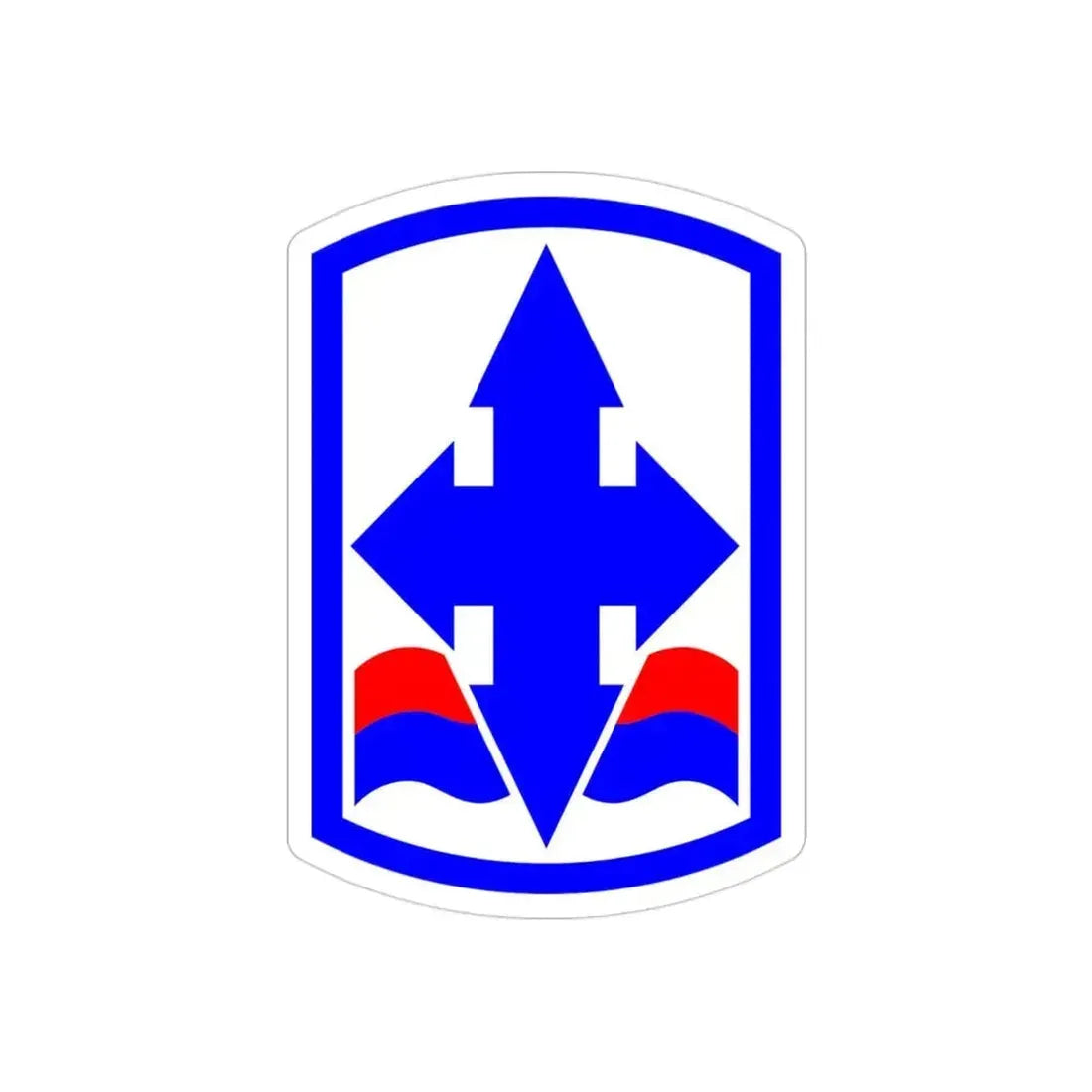 29th Infantry Brigade SSI (U.S. Army) REVERSE PRINT Transparent Die-Cut STICKER 3 Inch Die-Cut Transparent - The Sticker Space
