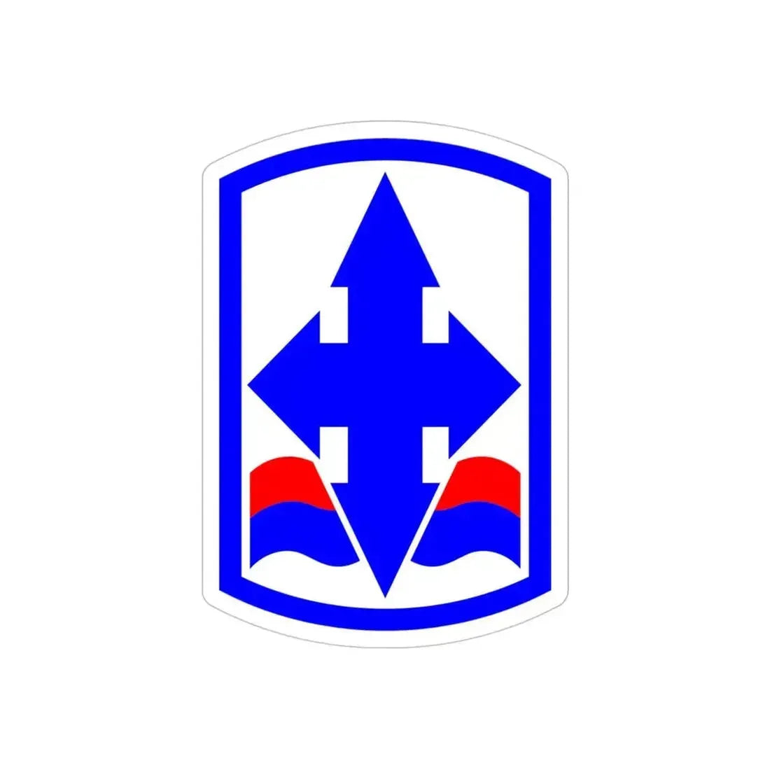 29th Infantry Brigade SSI (U.S. Army) REVERSE PRINT Transparent Die-Cut STICKER 4 Inch Die-Cut Transparent - The Sticker Space