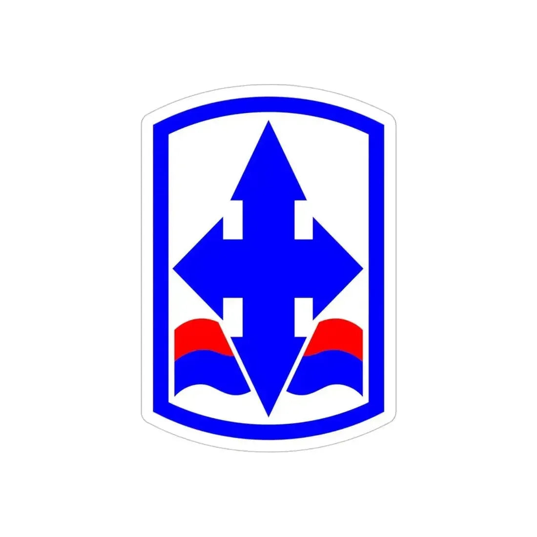 29th Infantry Brigade SSI (U.S. Army) REVERSE PRINT Transparent Die-Cut STICKER 5 Inch Die-Cut Transparent - The Sticker Space