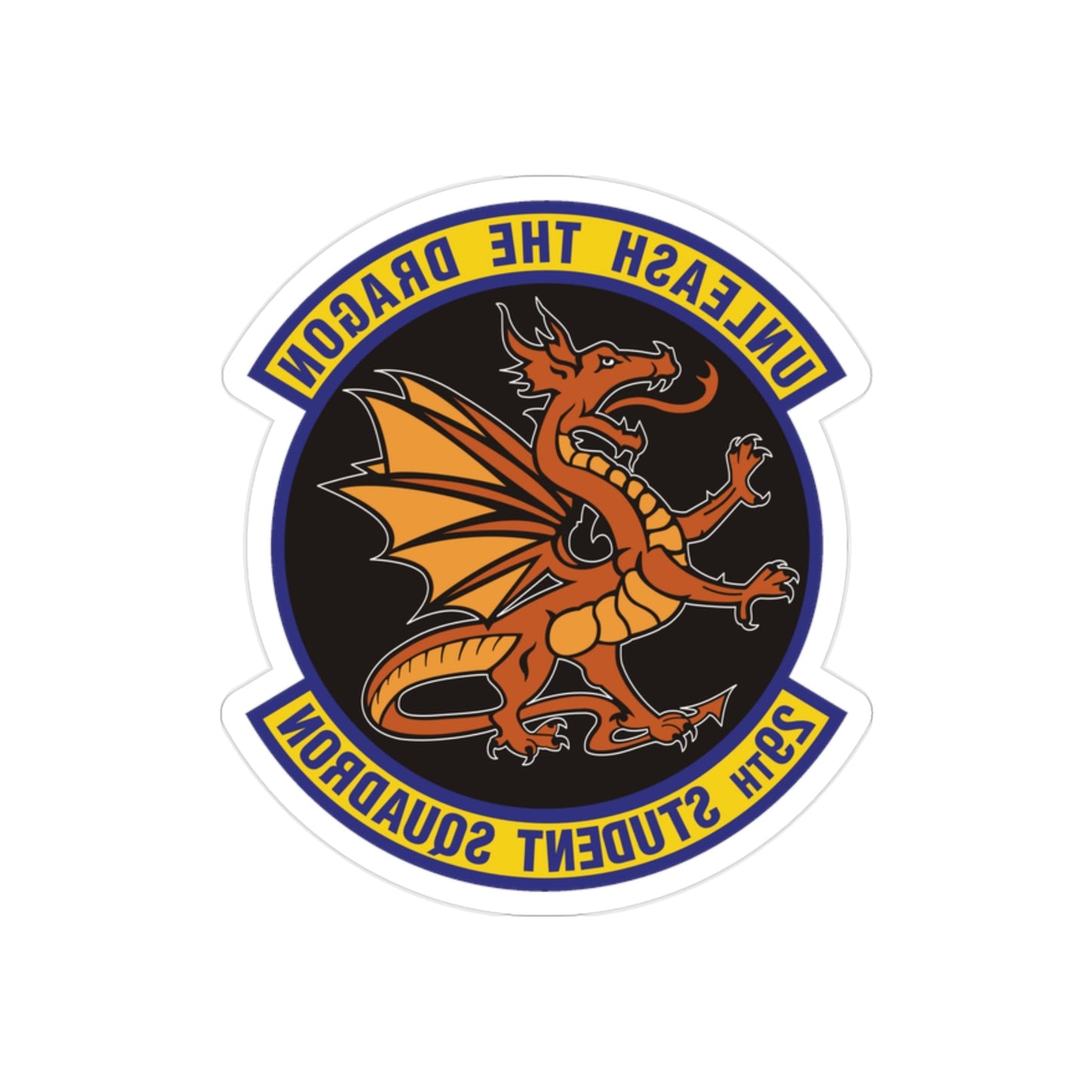 29th Student Squadron (U.S. Air Force) REVERSE PRINT Transparent STICKER-2" × 2"-The Sticker Space