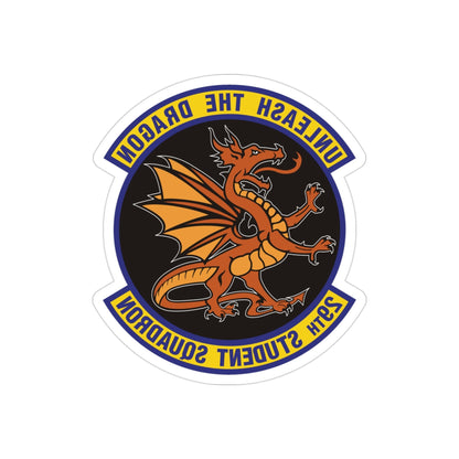 29th Student Squadron (U.S. Air Force) REVERSE PRINT Transparent STICKER-3" × 3"-The Sticker Space