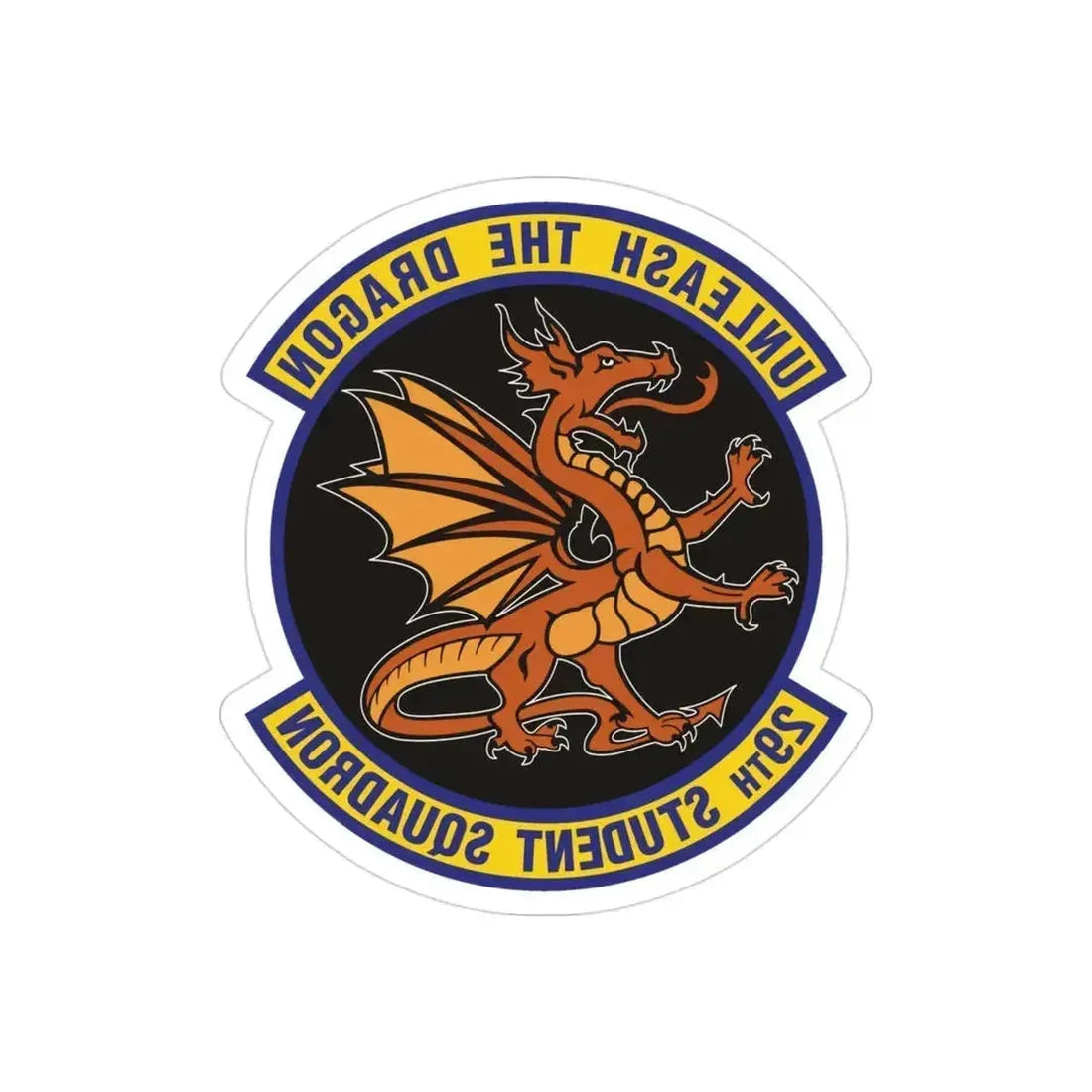29th Student Squadron (U.S. Air Force) REVERSE PRINT Transparent Die-Cut STICKER 3 Inch Die-Cut Transparent - The Sticker Space