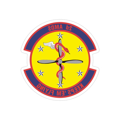 2d Aerospace Medical Squadron (U.S. Air Force) REVERSE PRINT Transparent STICKER-4" × 4"-The Sticker Space