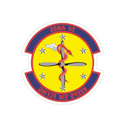 2d Aerospace Medical Squadron (U.S. Air Force) REVERSE PRINT Transparent STICKER-5" × 5"-The Sticker Space