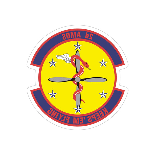 2d Aerospace Medical Squadron (U.S. Air Force) REVERSE PRINT Transparent STICKER-6" × 6"-The Sticker Space