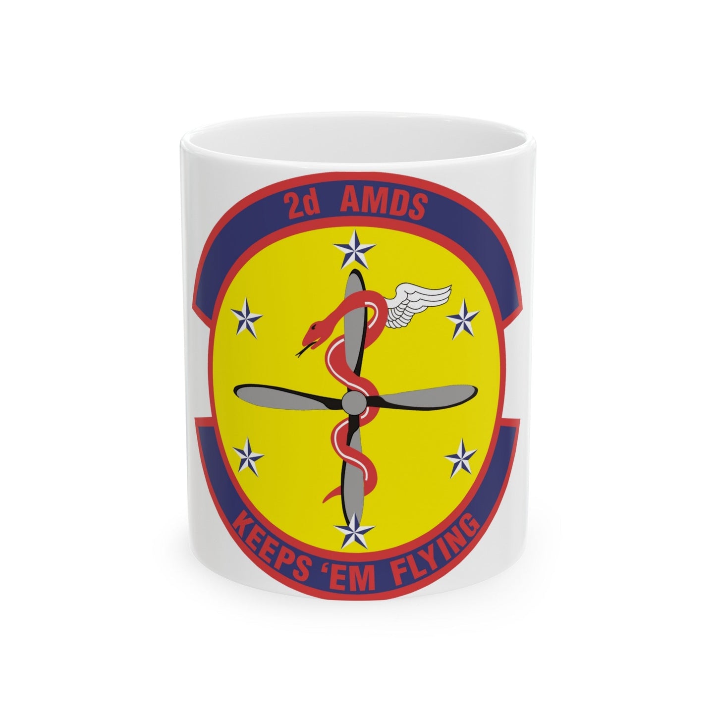 2d Aerospace Medical Squadron (U.S. Air Force) White Coffee Mug-11oz-The Sticker Space