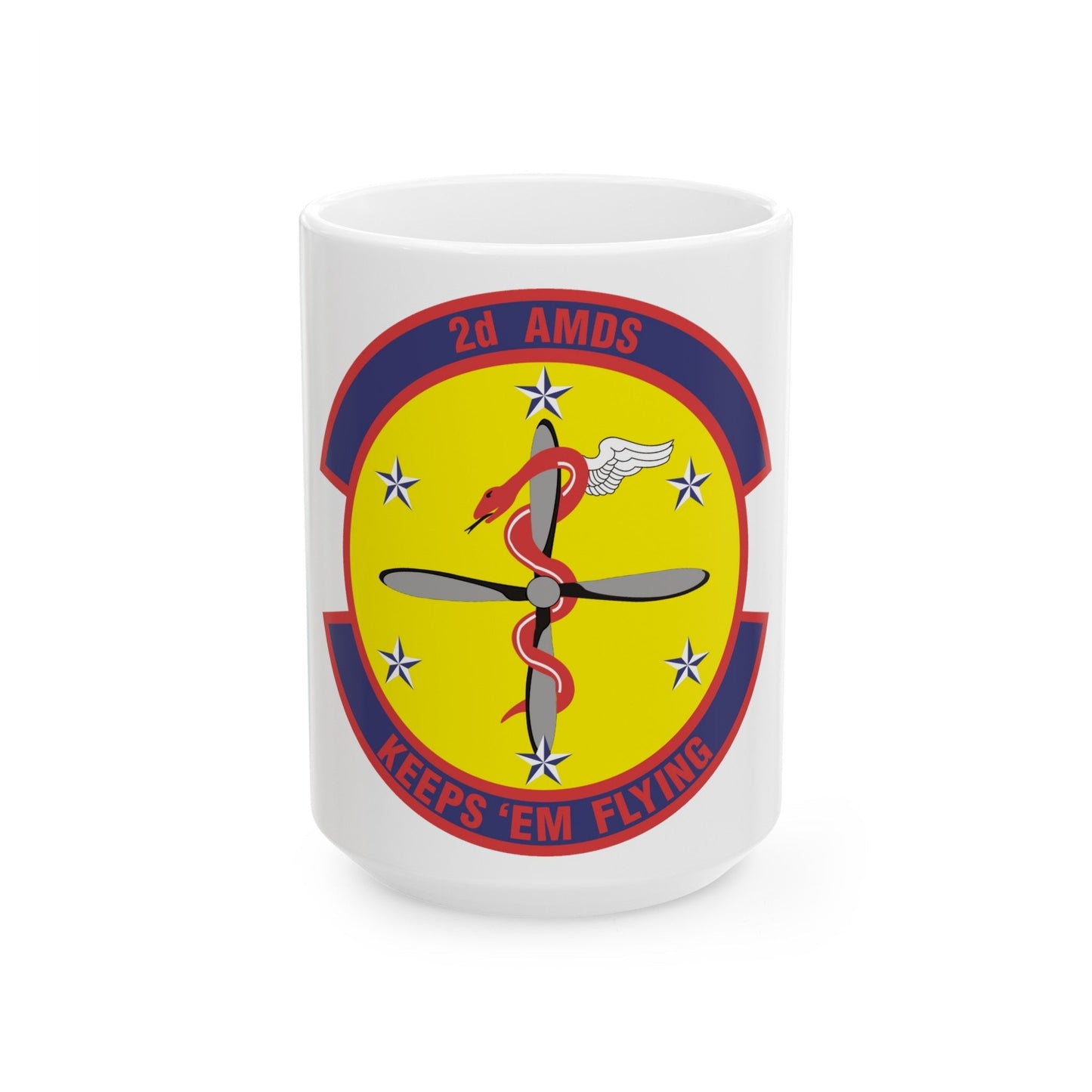 2d Aerospace Medical Squadron (U.S. Air Force) White Coffee Mug-15oz-The Sticker Space