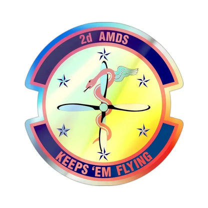 2d Aerospace Medical Squadron (U.S. Air Force) Holographic STICKER Die-Cut Vinyl Decal 2 Inch Holographic - The Sticker Space