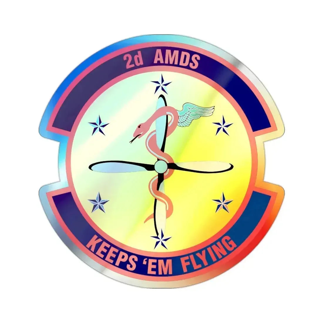 2d Aerospace Medical Squadron (U.S. Air Force) Holographic STICKER Die-Cut Vinyl Decal - The Sticker Space
