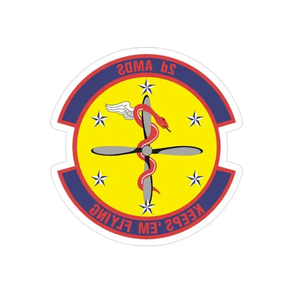 2d Aerospace Medical Squadron (U.S. Air Force) REVERSE PRINT Transparent Die-Cut STICKER 2 Inch Die-Cut Transparent - The Sticker Space