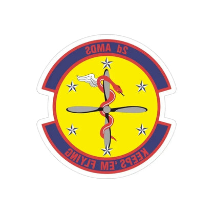 2d Aerospace Medical Squadron (U.S. Air Force) REVERSE PRINT Transparent Die-Cut STICKER 3 Inch Die-Cut Transparent - The Sticker Space