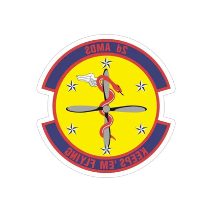 2d Aerospace Medical Squadron (U.S. Air Force) REVERSE PRINT Transparent Die-Cut STICKER 5 Inch Die-Cut Transparent - The Sticker Space