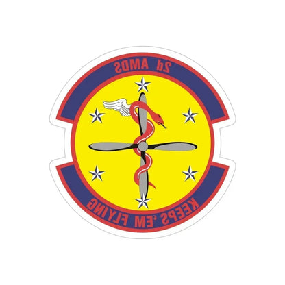 2d Aerospace Medical Squadron (U.S. Air Force) REVERSE PRINT Transparent Die-Cut STICKER 6 Inch Die-Cut Transparent - The Sticker Space