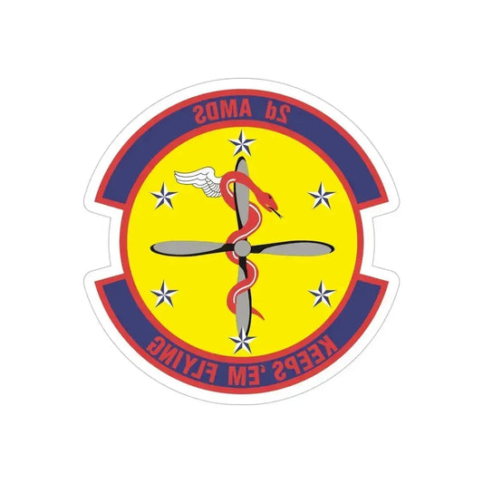 2d Aerospace Medical Squadron (U.S. Air Force) REVERSE PRINT Transparent Die-Cut STICKER 6 Inch Die-Cut Transparent - The Sticker Space