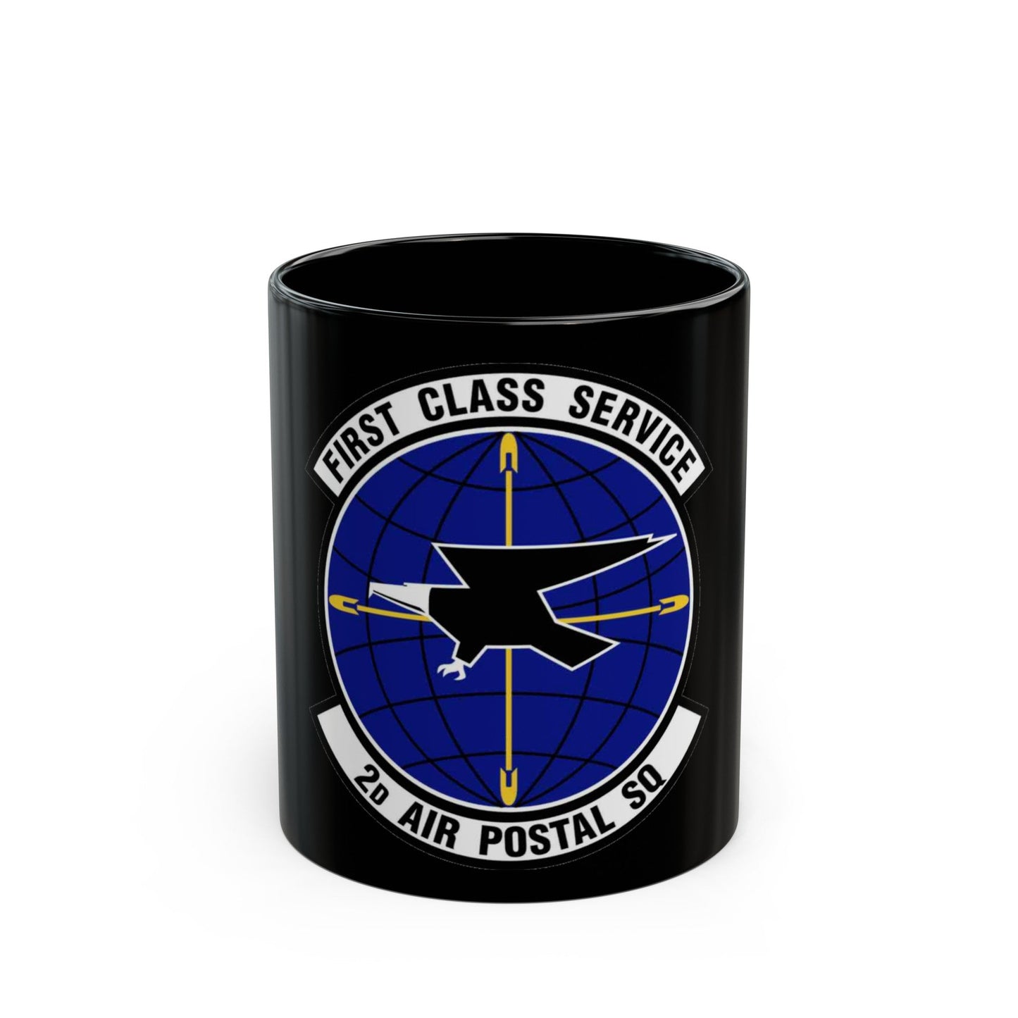 2d Air Postal Squadron (U.S. Air Force) Black Coffee Mug-11oz-The Sticker Space