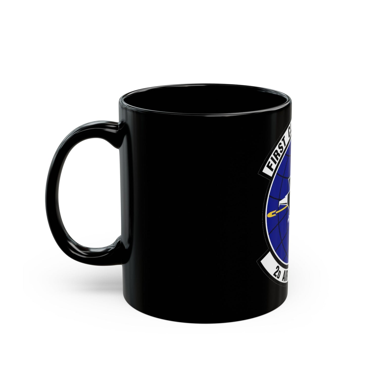 2d Air Postal Squadron (U.S. Air Force) Black Coffee Mug-The Sticker Space