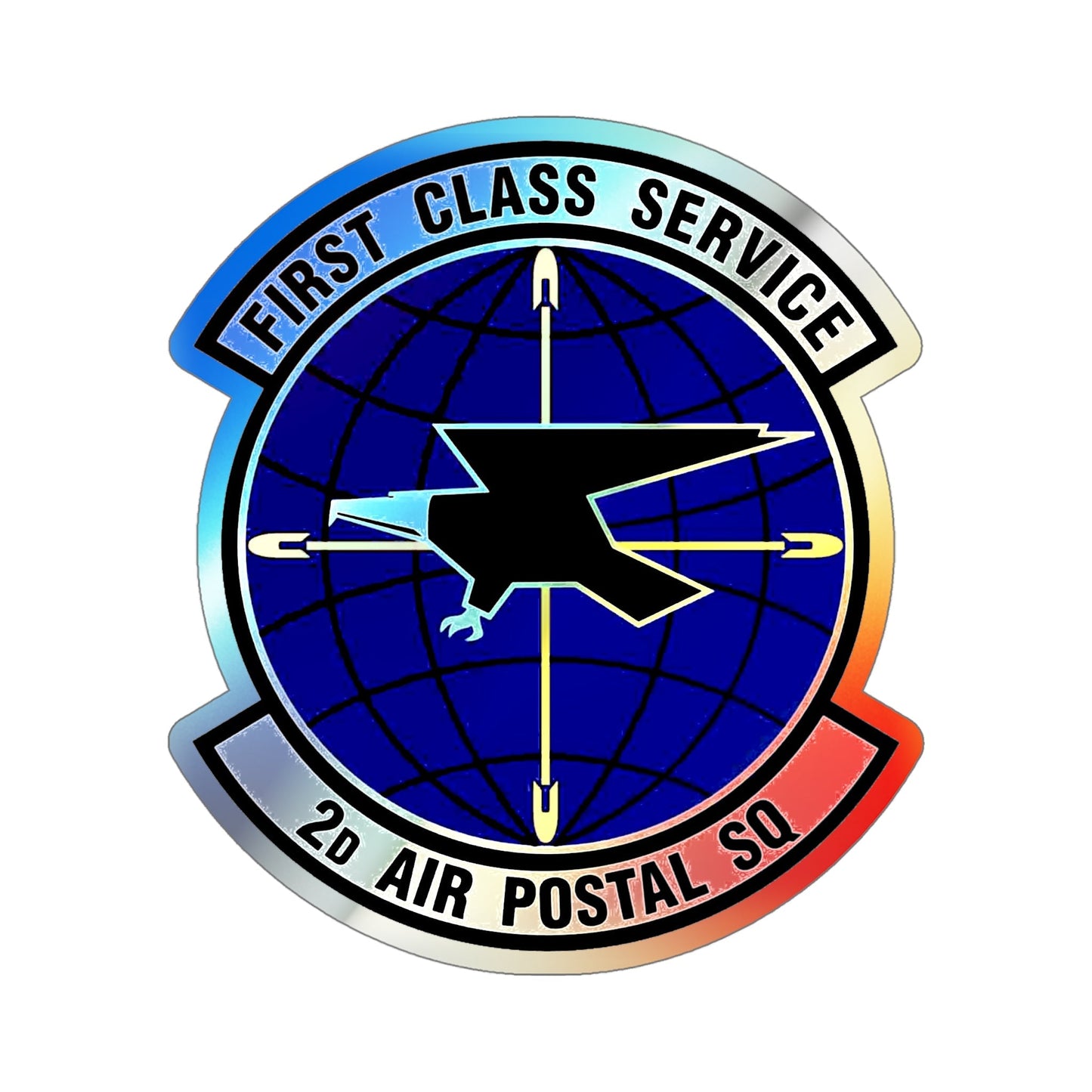 2d Air Postal Squadron (U.S. Air Force) Holographic STICKER Die-Cut Vinyl Decal-5 Inch-The Sticker Space