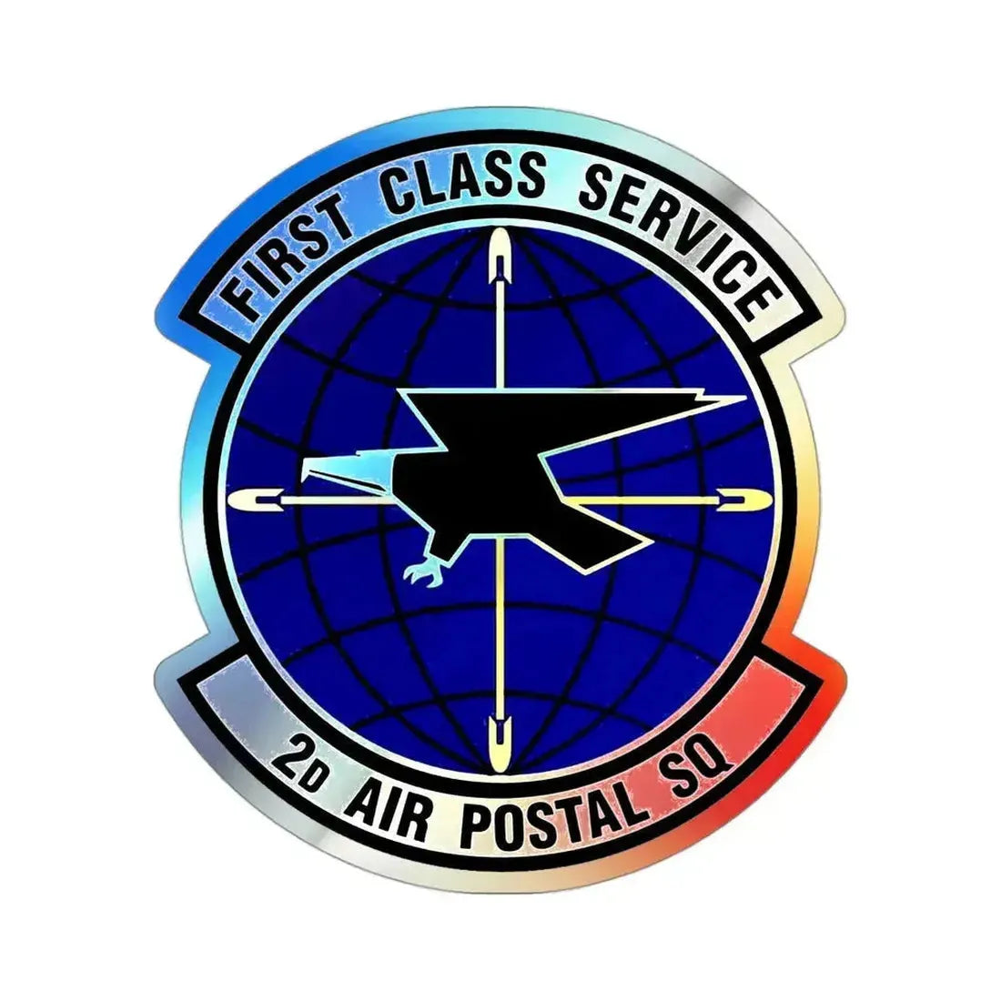 2d Air Postal Squadron (U.S. Air Force) Holographic STICKER Die-Cut Vinyl Decal 3 Inch - The Sticker Space