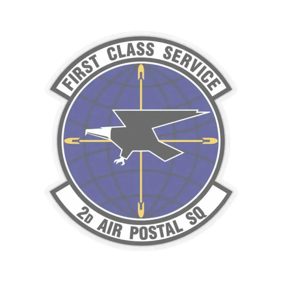 2d Air Postal Squadron (U.S. Air Force) STICKER Vinyl Kiss-Cut Decal 3 Inch Transparent - The Sticker Space