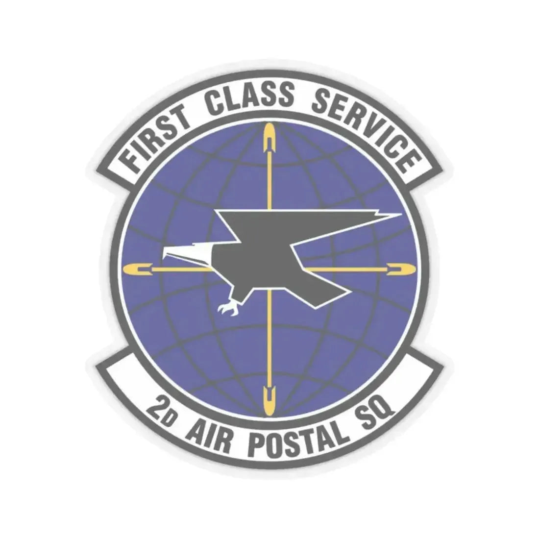 2d Air Postal Squadron (U.S. Air Force) STICKER Vinyl Kiss-Cut Decal 4 Inch Transparent - The Sticker Space