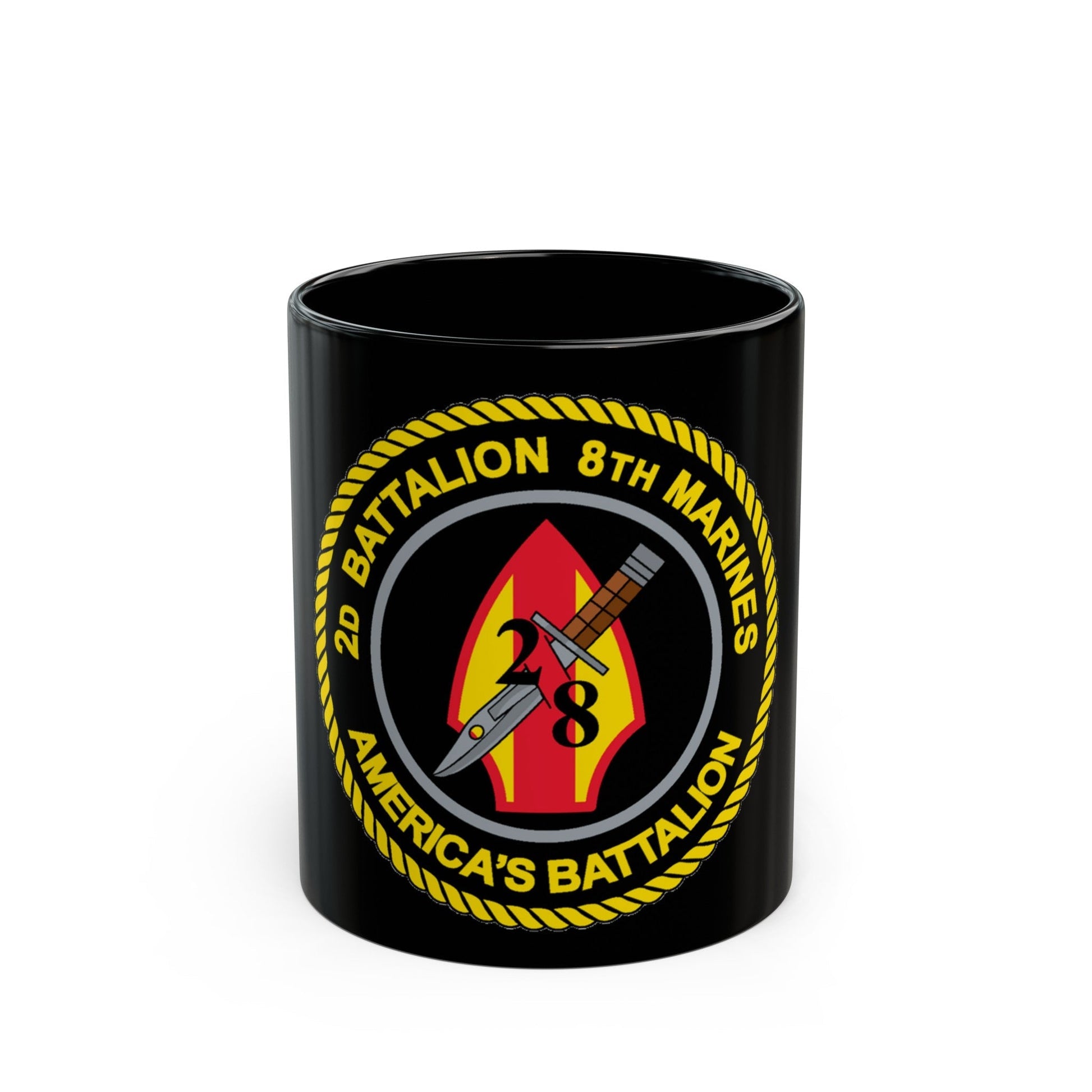 2d Battalion 8th Marines (USMC) Black Coffee Mug-11oz-The Sticker Space