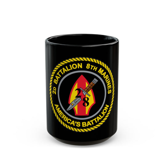 2d Battalion 8th Marines (USMC) Black Coffee Mug-15oz-The Sticker Space