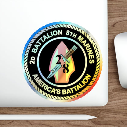 2d Battalion 8th Marines (USMC) Holographic STICKER Die-Cut Vinyl Decal-The Sticker Space