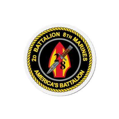 2d Battalion 8th Marines (USMC) Refrigerator Magnet 4 Inch - The Sticker Space