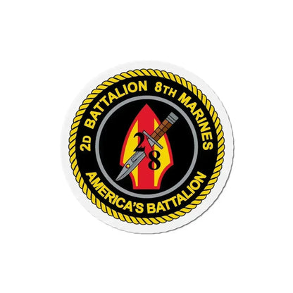 2d Battalion 8th Marines (USMC) Refrigerator Magnet 6 Inch - The Sticker Space