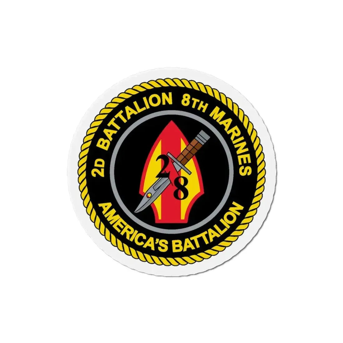 2d Battalion 8th Marines (USMC) Refrigerator Magnet - The Sticker Space