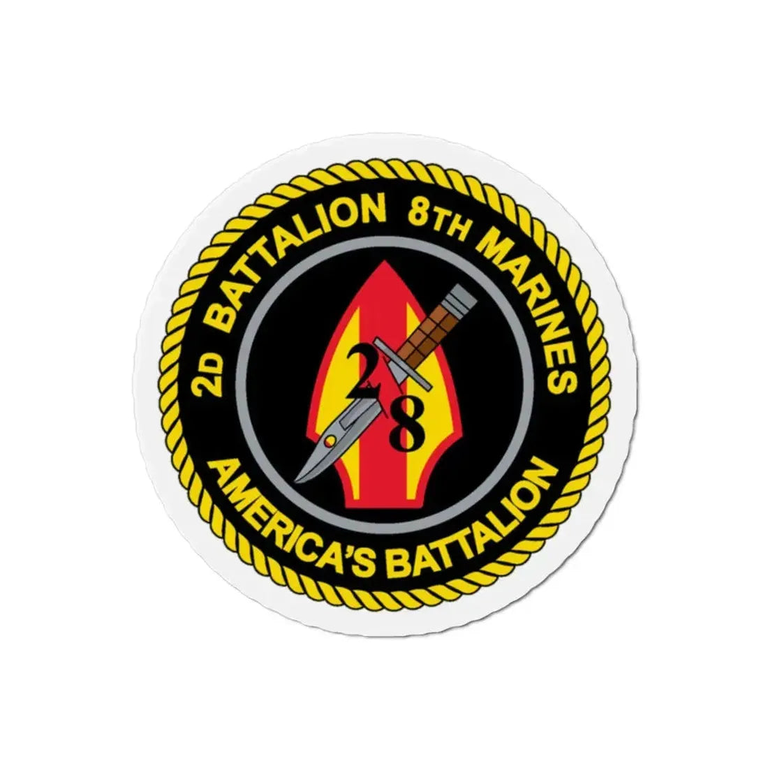 2d Battalion 8th Marines (USMC) Refrigerator Magnet - The Sticker Space