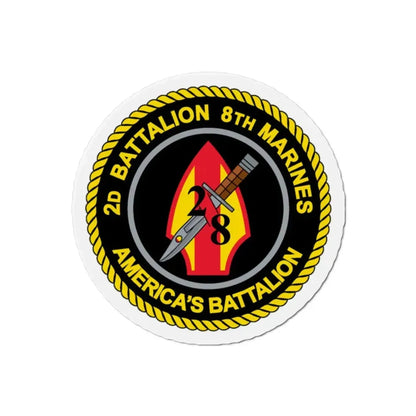 2d Battalion 8th Marines (USMC) Refrigerator Magnet - The Sticker Space