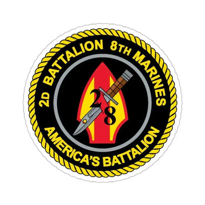 2d Battalion 8th Marines (USMC) STICKER Vinyl Die-Cut Decal 3 Inch - The Sticker Space