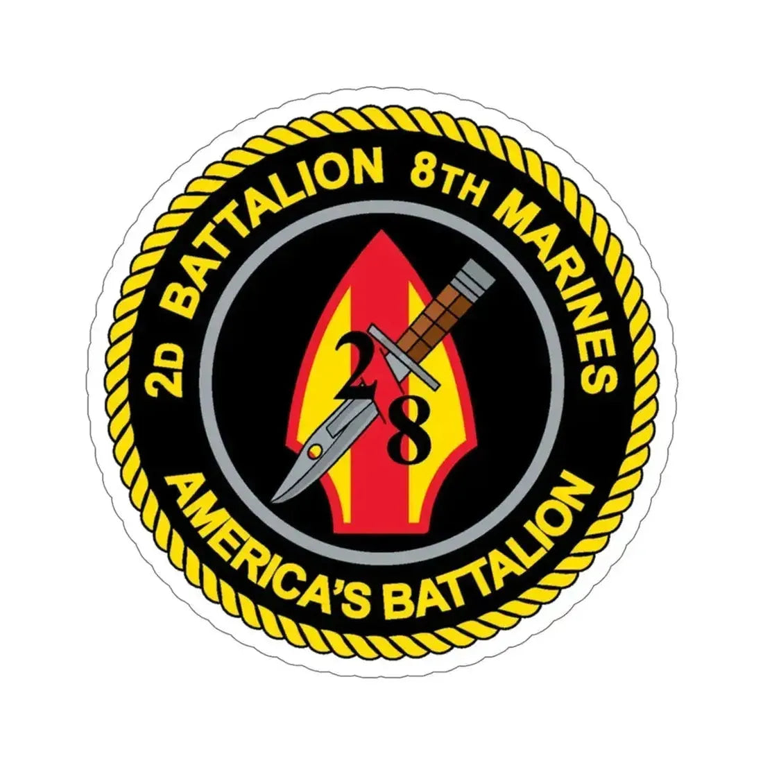 2d Battalion 8th Marines (USMC) STICKER Vinyl Die-Cut Decal - The Sticker Space