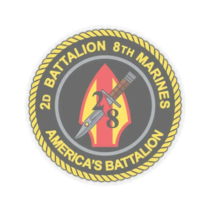 2d Battalion 8th Marines (USMC) STICKER Vinyl Kiss-Cut Decal 2 Inch Transparent - The Sticker Space
