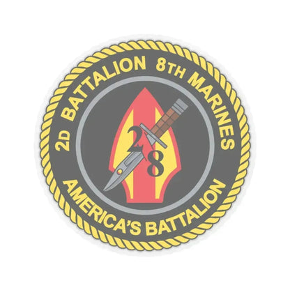 2d Battalion 8th Marines (USMC) STICKER Vinyl Kiss-Cut Decal 3 Inch Transparent - The Sticker Space